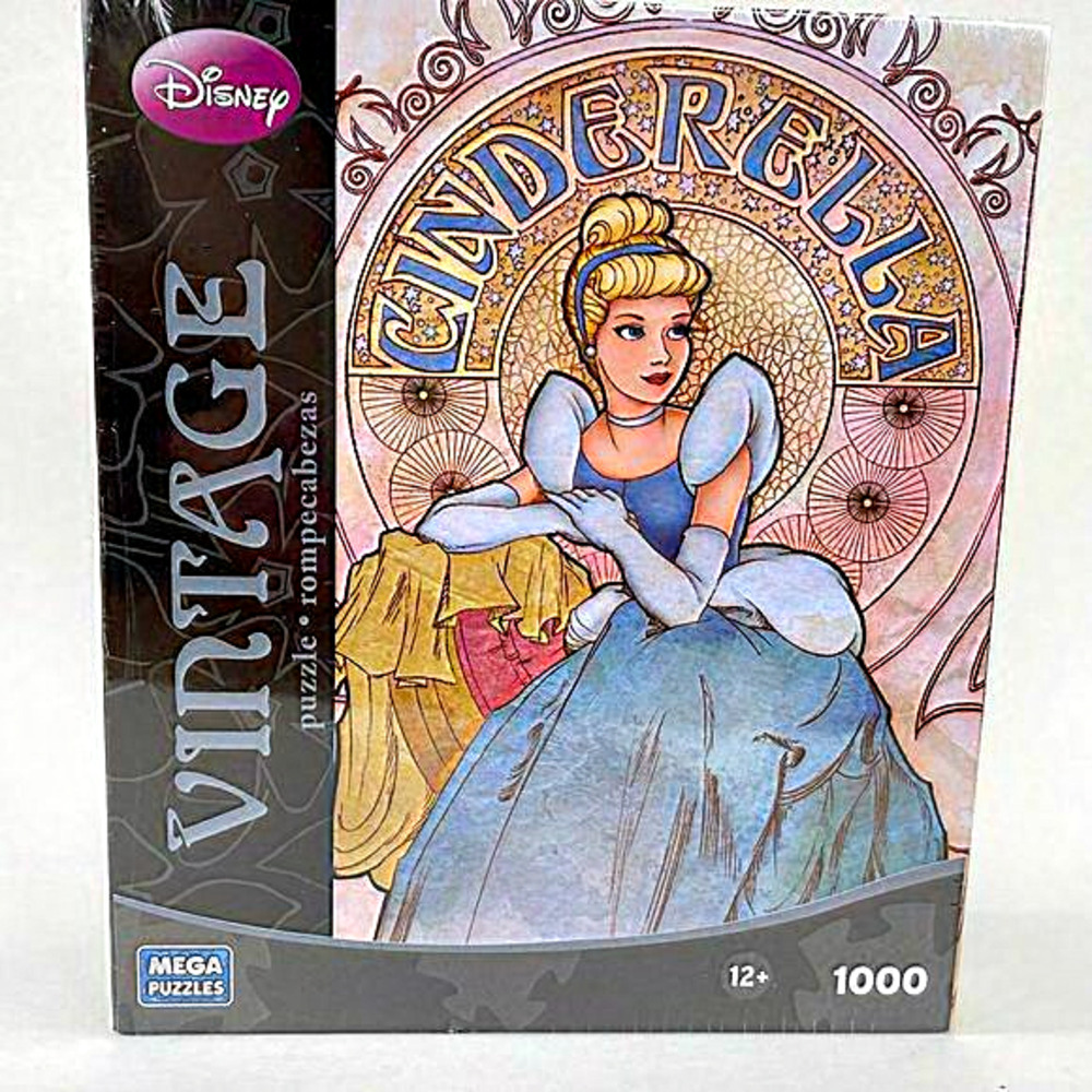 Disney Vintage Series Cinderella‎ 1000 Piece Mega Puzzle, Rare, New/Sealed